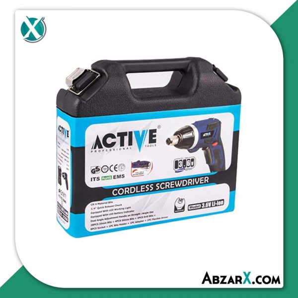 پیچ گوشتی شارژی تاشو 3.6 ولت اکتیو مدل AC2436B